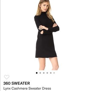 360Cashmere - Black Sweater Dress w Cutout Elbows
